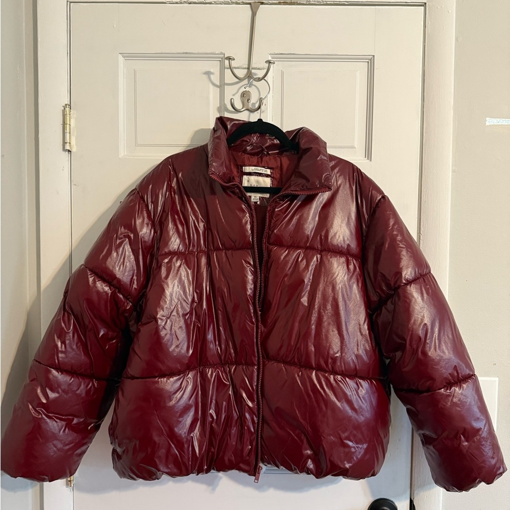 A New Day Burgundy Puffer Jacket